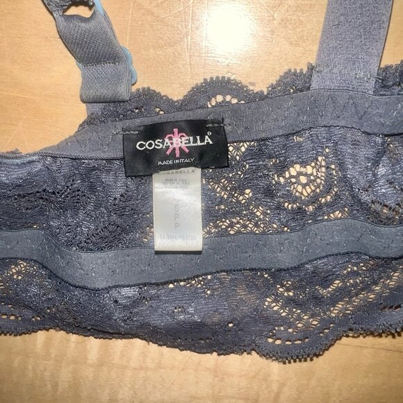Cosabella Never Say Never Sweetie Bralette in Grey, Size Small 32C-D, 34A-B - Picture 8 of 9
